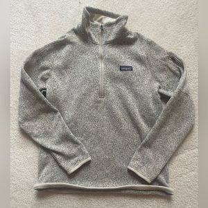 Patagonia Better Sweater Quarter Zip Sweater Women’s Large Grey / Beige